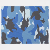 Cool Blue Camo Militaire Custom Fleece Dekens (Voorkant (Horizontaal))