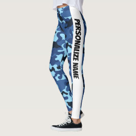 Cool Blue Camouflage PERSONALISEREN Leggings