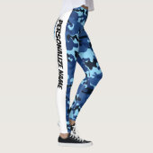 Cool Blue Camouflage PERSONALISEREN Leggings (Rechts)