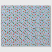 Cool Blue Christmas Wrapping Paper - Feestelijke v Cadeaupapier (Vlak)