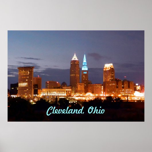 Cool Blue Cleveland Ohio Poster (Voorkant)