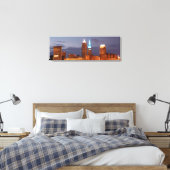 Cool Blue Cleveland Wrapped Canvas Print (Insitu (Slaapkamer))