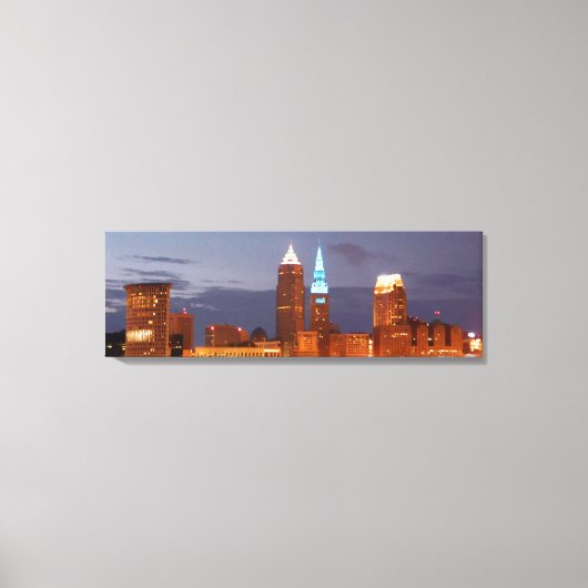 Cool Blue Cleveland Wrapped Canvas Print (Voorkant)