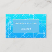 Cool Blue Communication Network Connections Visitekaartje (Voorkant)