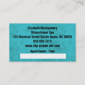 Cool Blue Daisy Spa Appointment Visitekaartje Afsprakenkaartje (Achterkant)