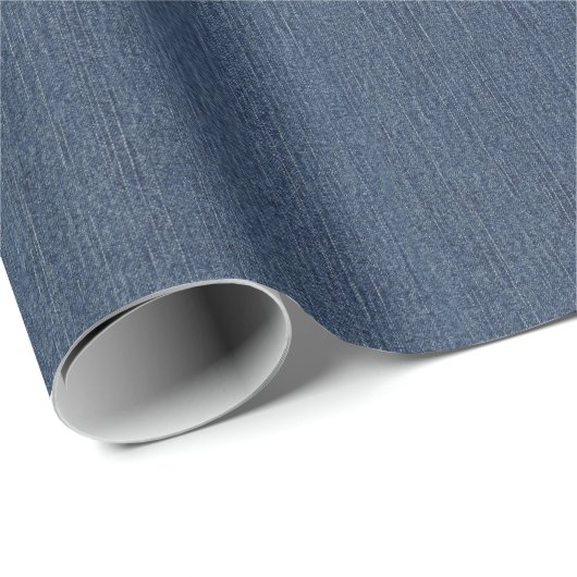 Cool Blue Denim Jeans wrappingpapier Cadeaupapier (Rol Hoek)