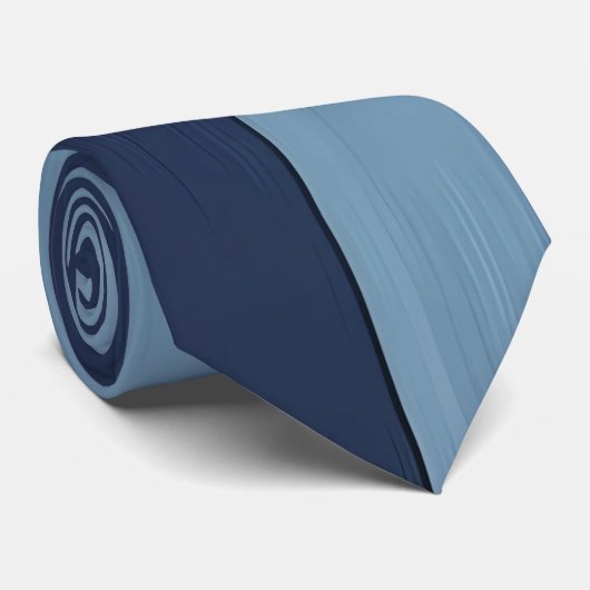 Cool Blue Denim Print Stropdas (Opgerold)