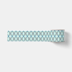 Cool Blue Diamond Patroon Grosgrain Lint