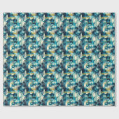 Cool Blue Digital Inspired Custom Gift Wrap Cadeaupapier (Vlak)