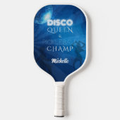 Cool Blue Disco Queen Pickleball Champ Pickleball Paddle (Achterkant)