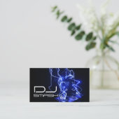 Cool Blue DJ Music Visitekaartje (Staand voorkant)