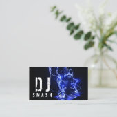 Cool Blue DJ Music Visitekaartje (Staand voorkant)