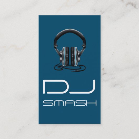 Cool Blue DJ Music Visitekaartje (Voorkant)