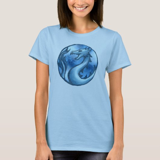 Cool Blue Dragon T-shirt (Voorkant)