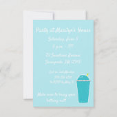 Cool Blue Drink Casual Summer Party nodigt uit Kaart (Achterkant)