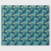 Cool Blue Elegance: Abstracte Gift Wra Cadeaupapier (Vlak)
