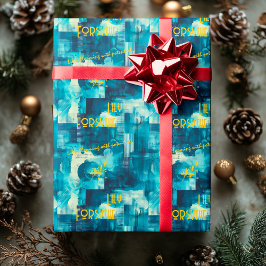 Cool Blue Elegance: Abstracte Gift Wra Cadeaupapier