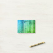 Cool Blue en Green Post-it® Notes (Op bureau)