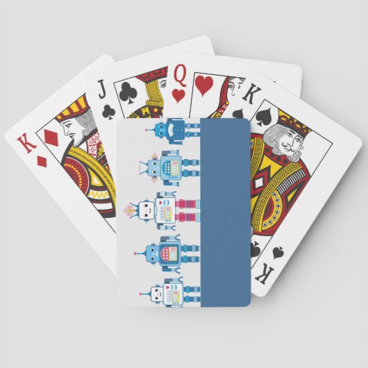Cool Blue en Red Robots Novelty Gifts Speelkaarten (Achterkant)