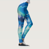Cool Blue Fantasy Unicorn Airborsthart Leggings (Rechts)