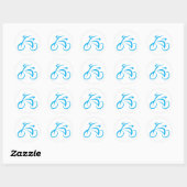 Cool Blue Fietsfiets Logo Ronde Sticker (Vel)