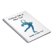 Cool Blue Figater Skater Notitieboek (Rechterzijde)