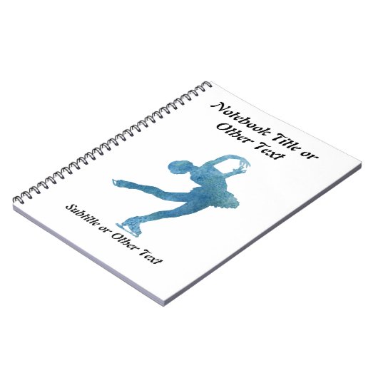 Cool Blue Figater Skater Notitieboek (Linkerzijde)