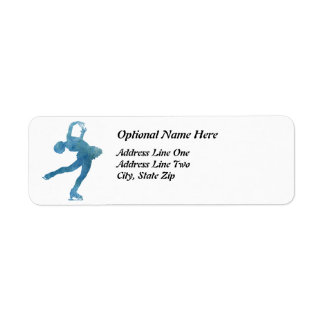 Cool Blue figuur skater Etiket