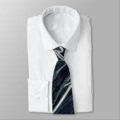 Cool Blue Flame Gestreept Stropdas (Gebonden)