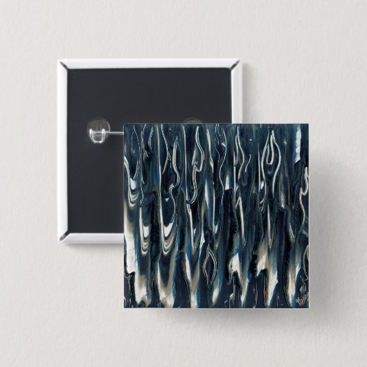 Cool Blue Flame Vierkante Button 5,1 Cm (Voorkant /achterkant)