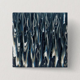 Cool Blue Flame Vierkante Button 5,1 Cm