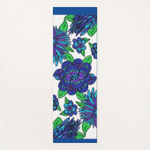 Cool Blue Flowers Yoga Mat (Voorkant)