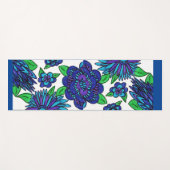 Cool Blue Flowers Yoga Mat (Voorkant (horizontaal))