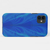 Cool Blue Fractal Iphone Case (Achterkant (horizontaal))
