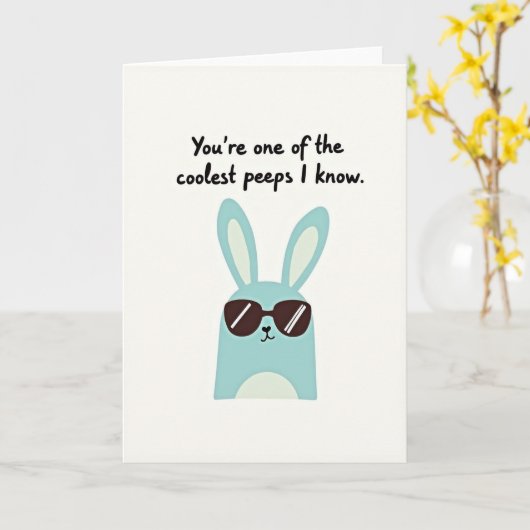 Cool Blue Friend Pattern Card Kaart (Gele Bloem)