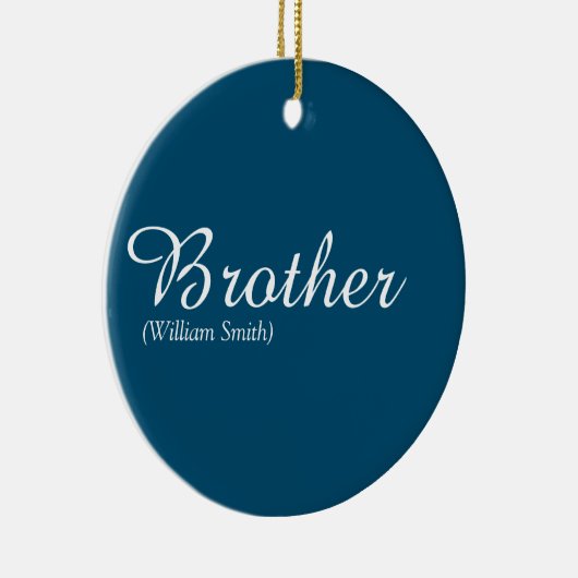 Cool Blue Fun World's Best Ever Broer Definitie Keramisch Ornament (Rechts)