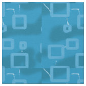 Cool Blue Geometric Circuit Fabric Stof (Close Up)
