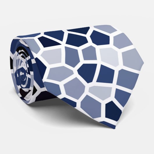 COOL Blue Glas in lood Patroon Stropdas (Opgerold)