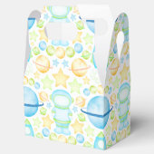 Cool Blue & Green Boys Outer Space Astronaut Bedankdoosjes (Geopend)