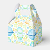 Cool Blue & Green Boys Outer Space Astronaut Bedankdoosjes (Voorkant Zijde)