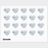 Cool Blue Green Curved Stripes Abstract Waves Naam Hart Sticker (Vel)