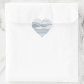 Cool Blue Green Curved Stripes Abstract Waves Naam Hart Sticker (Tas)