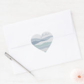 Cool Blue Green Curved Stripes Abstract Waves Naam Hart Sticker (Envelop)