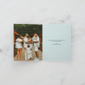 Cool Blue Hand Getrokken Boom Kerstfoto Feestdagen Kaart (Binnen)