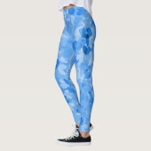 Cool Blue Hearts Patroon Meisjes mode Blauwe Vrouw Leggings (Links)