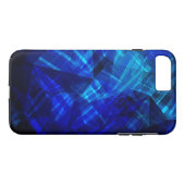 Cool Blue Ice Geometric Patroon Case-Mate iPhone Case (Achterkant (Horizontaal))