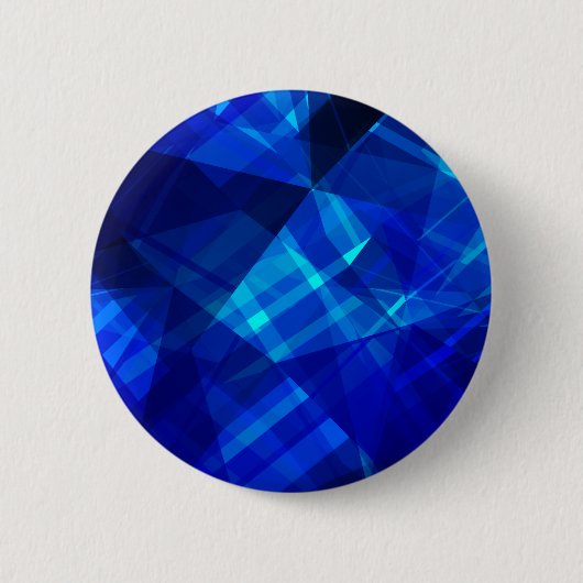 Cool Blue Ice Geometric Patroon Ronde Button 5,7 Cm (Voorkant)