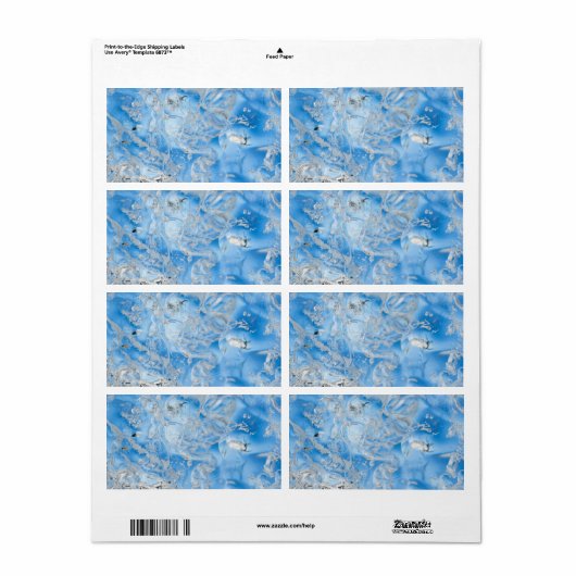 Cool Blue Iceberg Etiket (Full Sheet)