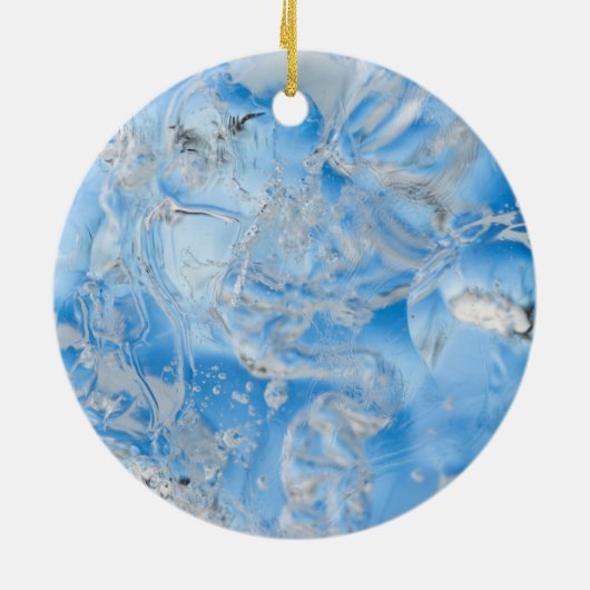 Cool Blue Iceberg Keramisch Ornament (Achterkant)