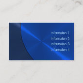 Cool Blue Luxury Metal Visitekaartjes (Achterkant)